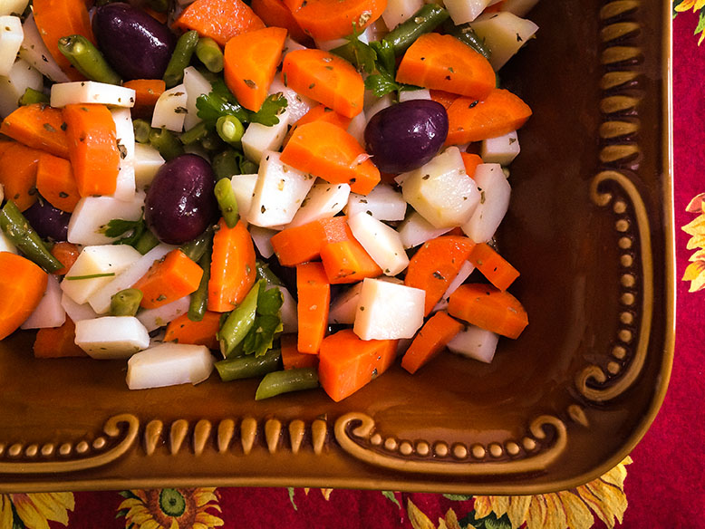 Receita de salada de legumes cozidos